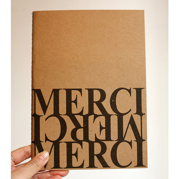 Inndesign Merci Kraft cover A5 blank notebook