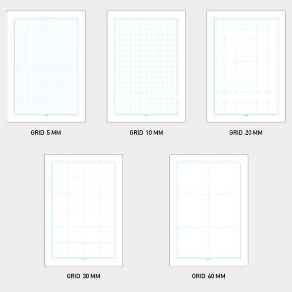 Grid notebooks, Graph notebook, Square notebook Fallindesign
