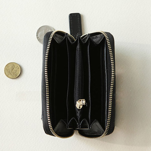 With Alice Think about w genuine leather accordion card wallet