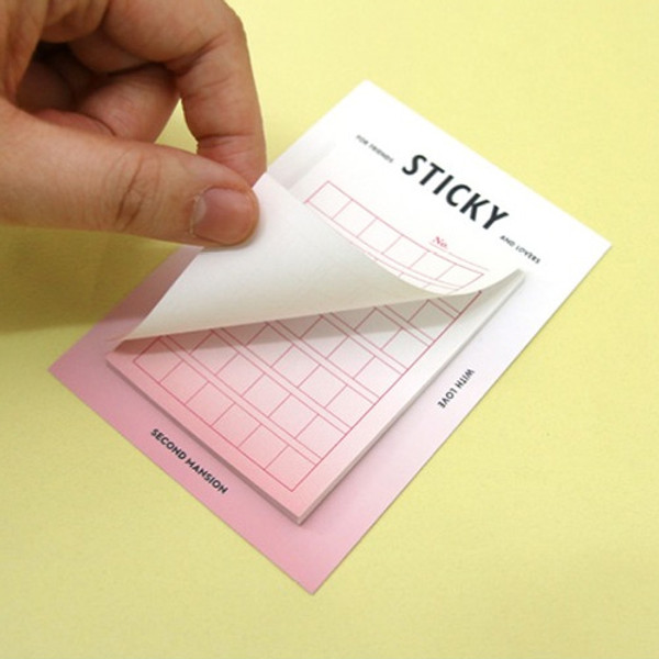 second mansion gradation squared manuscript sticky it memo note post it memo