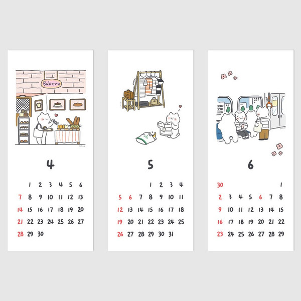 Nacoo 2019 Hello Kitty Desk Flip Monthly Calendar