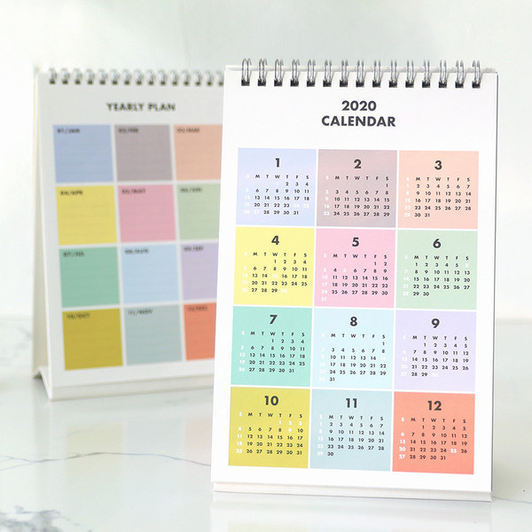 Paperian 2020 Colorful Plan Standing Desk Calendar