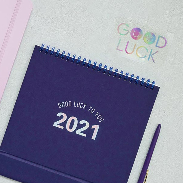 Comes with a sticker - Antenna Shop 2021 Good luck to you monthly desk calendar