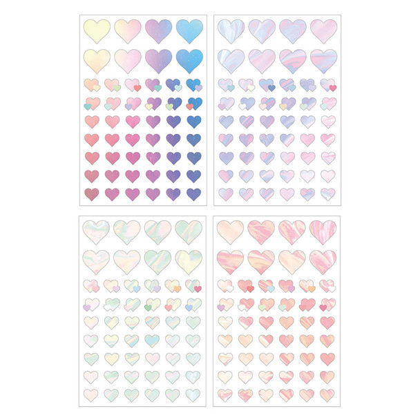 Set of 12 sheets - PLEPLE Love in life heart sticker 12 sheet set