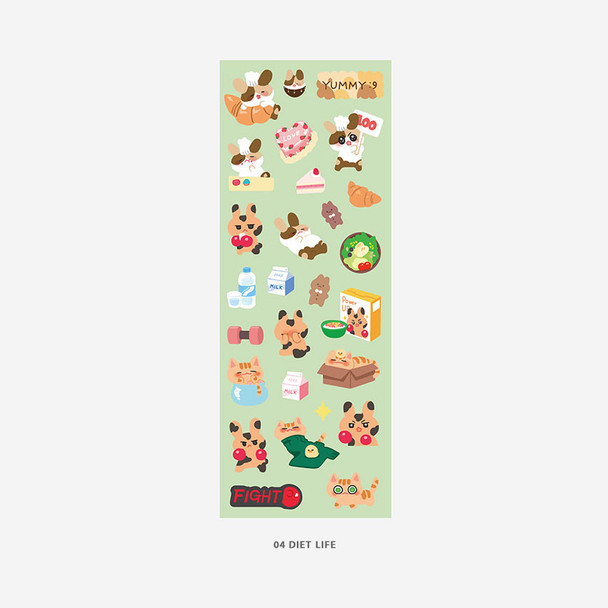 04 Diet life - PLEPLE Bunny life paper removable sticker