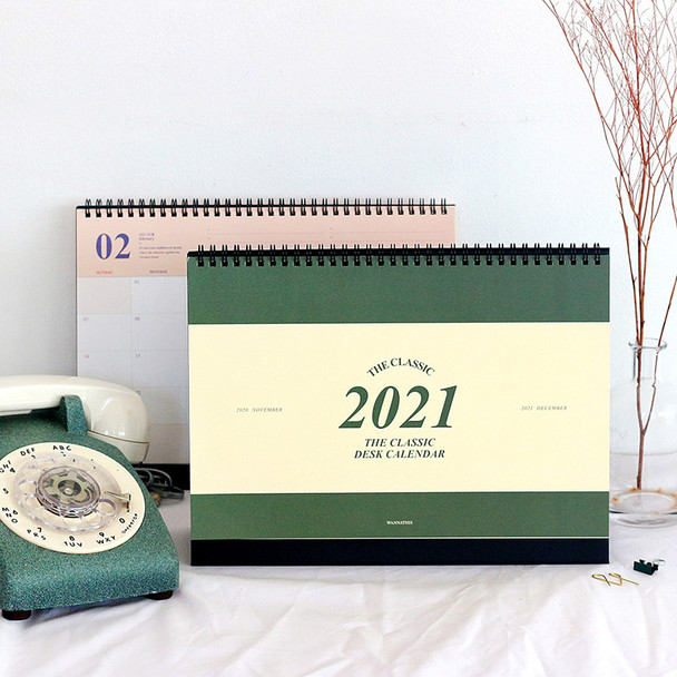 Wanna This 2021 Classic A4 size dated monthly desk calendar