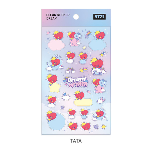 TATA - BT21 Dream baby pastel clear sticker