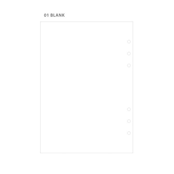 01 Blank - Wanna This Notebook refill papers for A5 size 6 ring binder