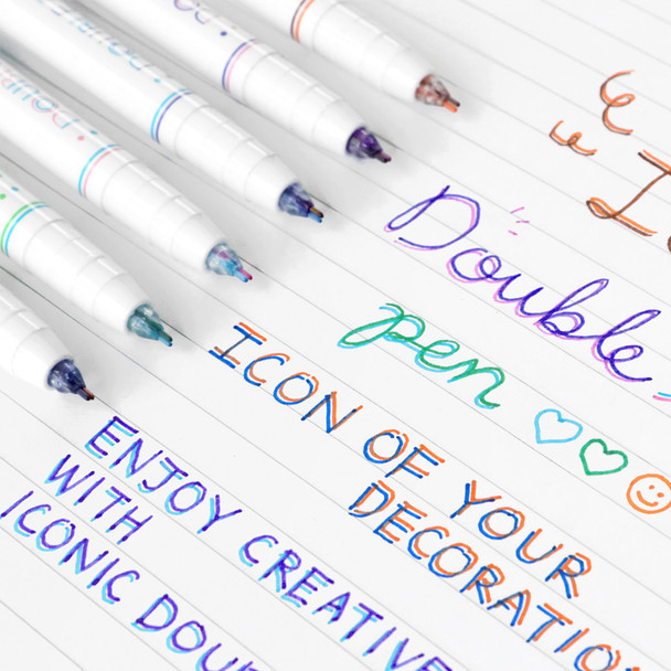 Usage example - ICONIC Double color line in one pen set of 3