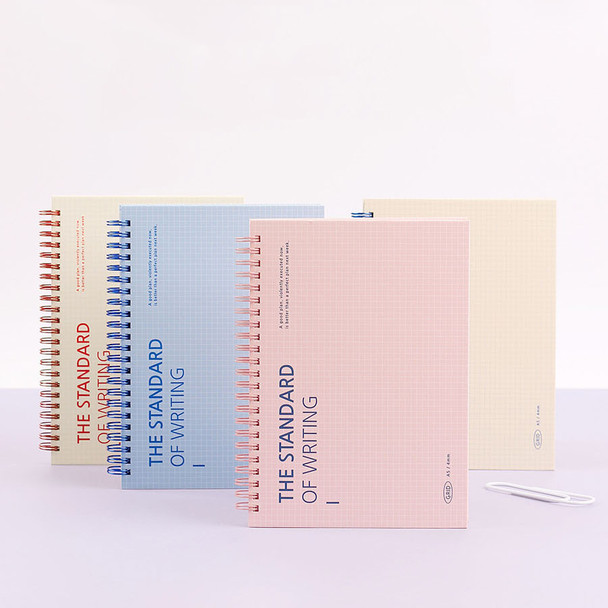 Wanna This Standard Writing A5 Wire Bound Grid Notebook