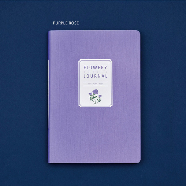 Purple rose - Ardium 2022 Flowery Dated Weekly Diary Journal