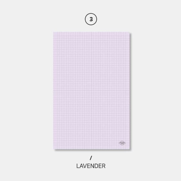 Lavender - Second Mansion Basic A5 Grid Memo Writing Notepad