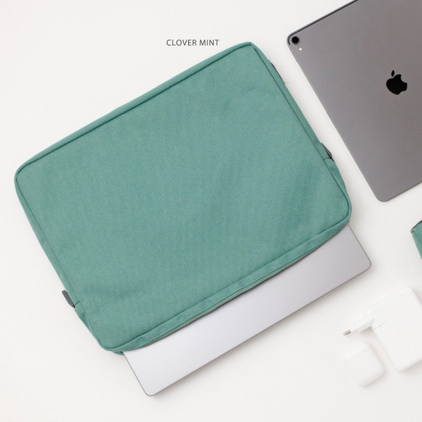 Clover mint - Byfulldesign Laptop 16" Sleeve Case with Screen Cleaning Cloths