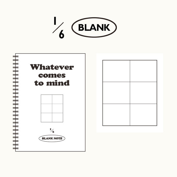 1/6 Blank - Indigo A5 Wire Bound Lined Grid Notebook