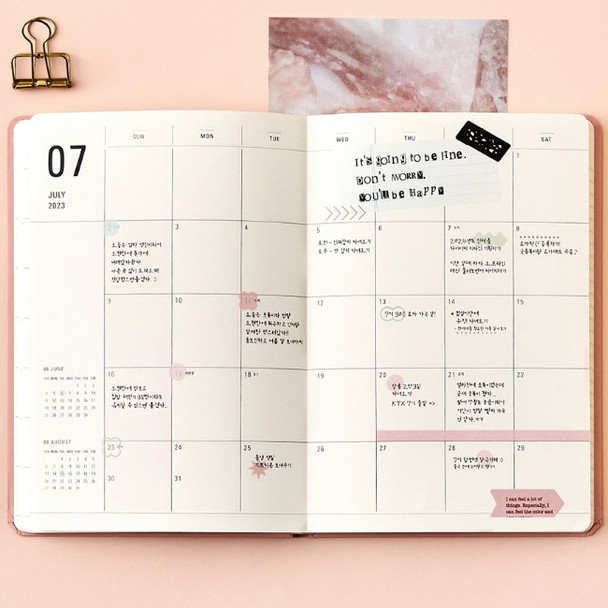 Monthly plan - 2023 Basic B6 Dated Weekly Planner Diary