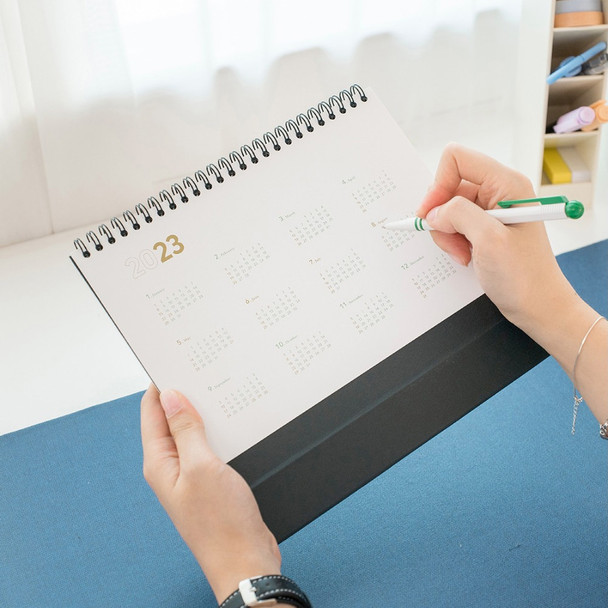 Yearly - 2023 Simple Medium Standing Flip Desk Calendar