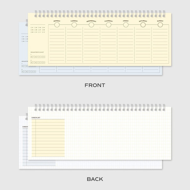 planner pages - Iconic Flow Dateless Weekly Desk Planner Scheduler
