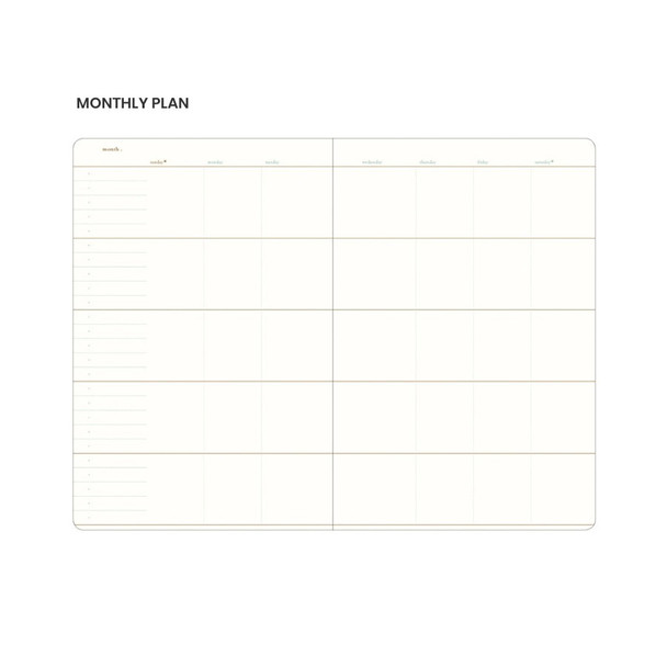 Monthly plan - Notable Memory Wirebound Dateless Daily Planner