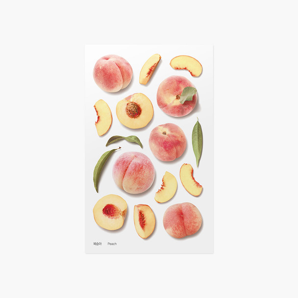 Appree Peach Fruit Clear Sticker