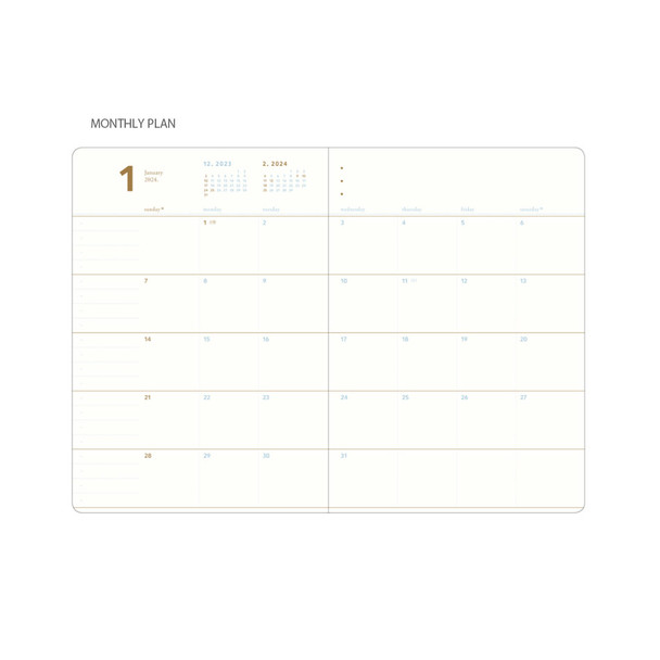 Monthly plan - 2024 Making Memory B6 Small Dated Daily Diary Agenda