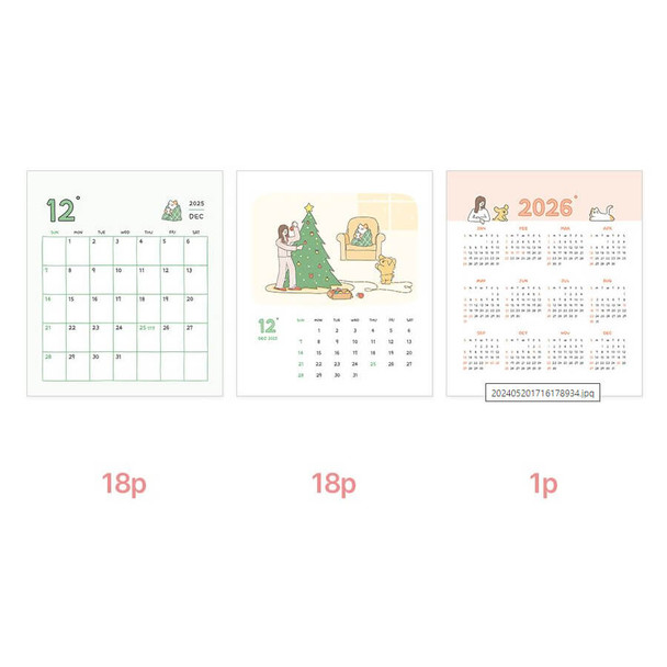 Indigo 2024-25 Happy 18 Months Stnading Desk Calendar