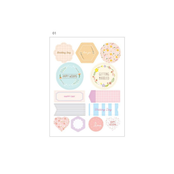 01 - Somssi Wedding Decoration Paper Sticker Pack