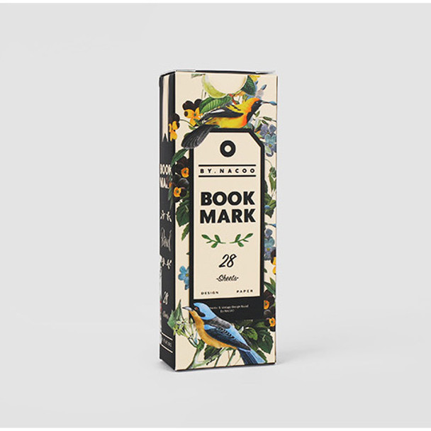 Bird vintage bookmark set