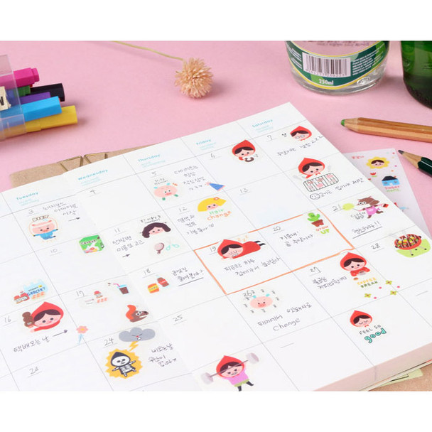 Red riding hood and friends sticker set