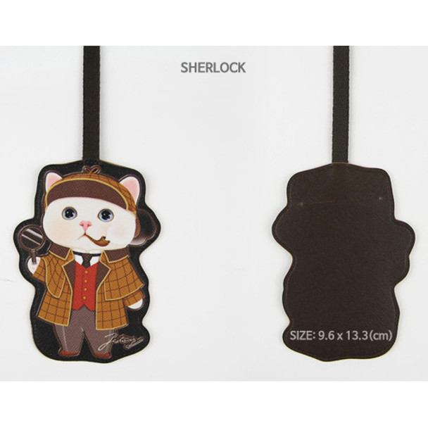 Sherlock - Choo Choo cat travel luggage name tag