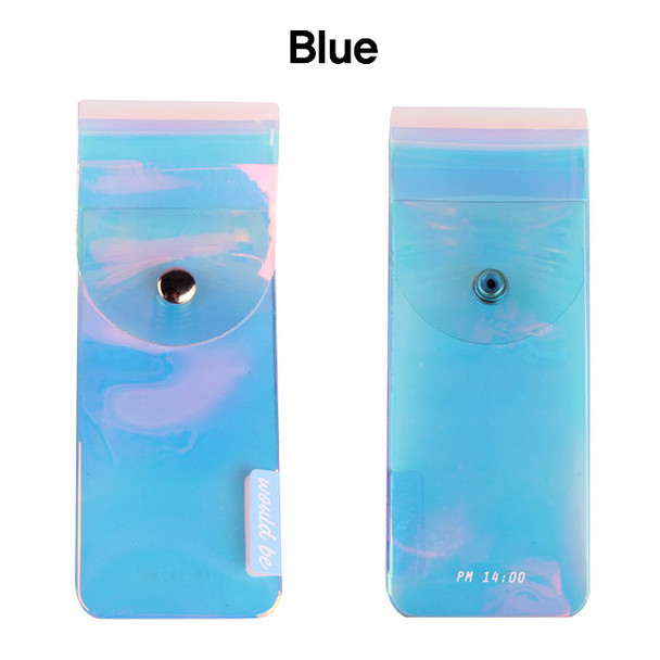 Blue - Hologram pocket jelly pencil case