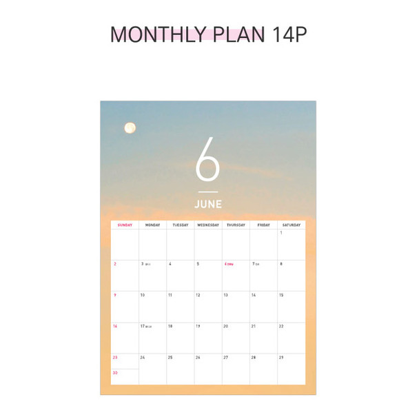 Monthly plan - 2019 But today spiral standing desk calendar