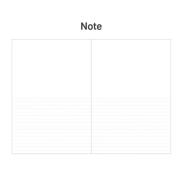 Note - 12 months dateless weekly diary planner