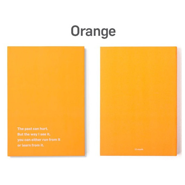 Orange - 12 months dateless weekly diary planner