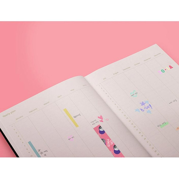 Yearly plan - 12 months dateless weekly diary planner