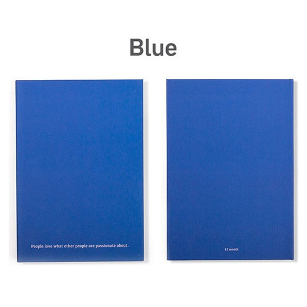 Blue  - 12 months dateless weekly diary planner