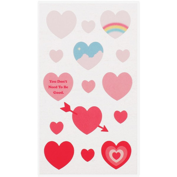 Cool pink heart - Love and peace paper deco sticker