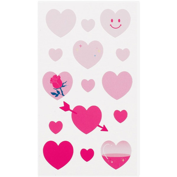 Warm pink heart - Love and peace paper deco sticker