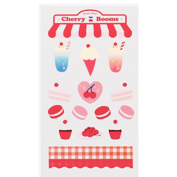 Cherry dessert - Love and peace paper deco sticker