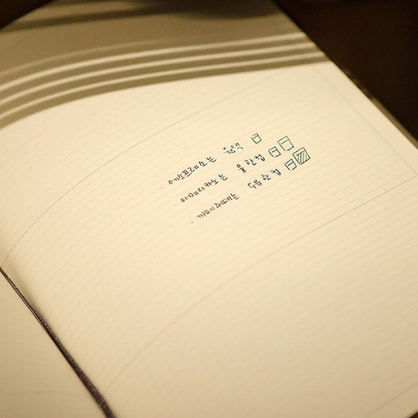 Example of use - Small but certain happiness hardcover 3mm lined notebook