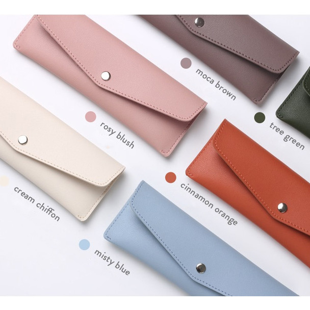 Color - Merci PU stitched  slim pencil case pouch