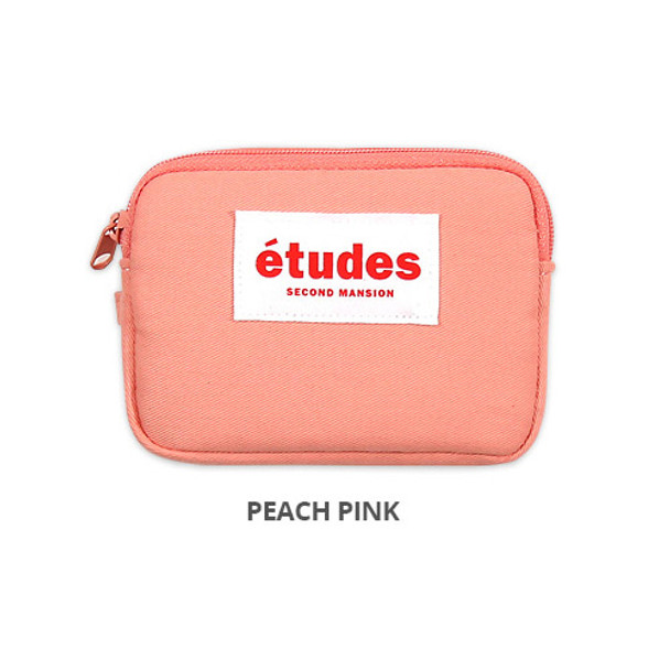 Peach pink - Second Mansion Etudes zipper card case wallet ver2