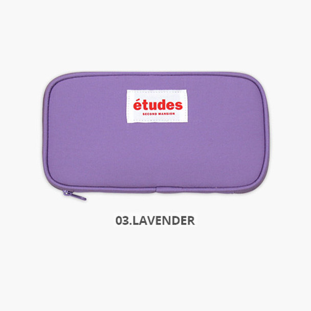 Lavender - Second Mansion Etudes zip around fabric pencil case pouch