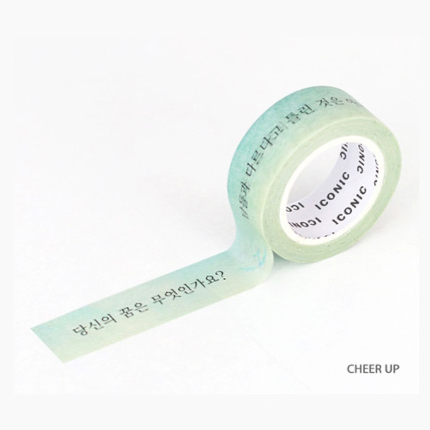 Cheer up - ICONIC Gradation pattern paper deco masking tape