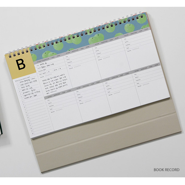 book record - GMZ 2020 Pattern spiral bound monthly desk calendar