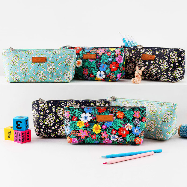 Flower pattern soft zipper pencil case Flower pattern soft zipper pencil case