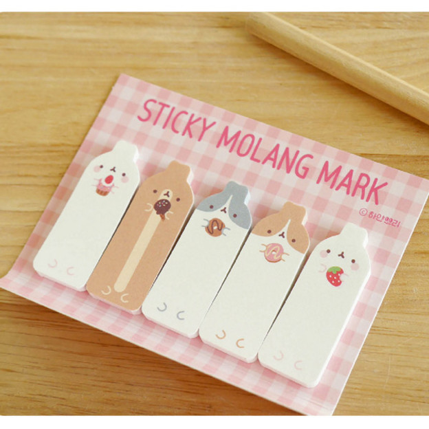 Molang sticky memo notes bookmark Molang sticky memo notes bookmark