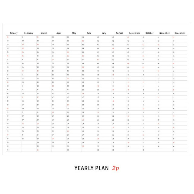 Iconic 2019 Simple Large dated monthly planner scheduler