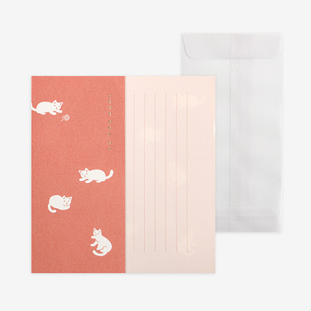 Dailylike Mind pattern letter with envelope set - Kitten Dailylike Mind pattern letter with envelope set - Kitten