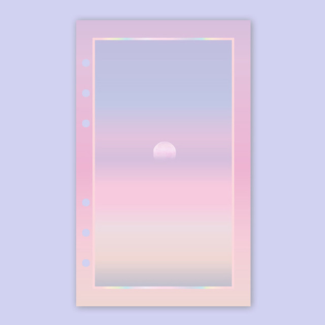 Second Mansion Sunset 6-ring A5 size blank notebook refill Second Mansion Sunset 6-ring A5 size blank notebook refill