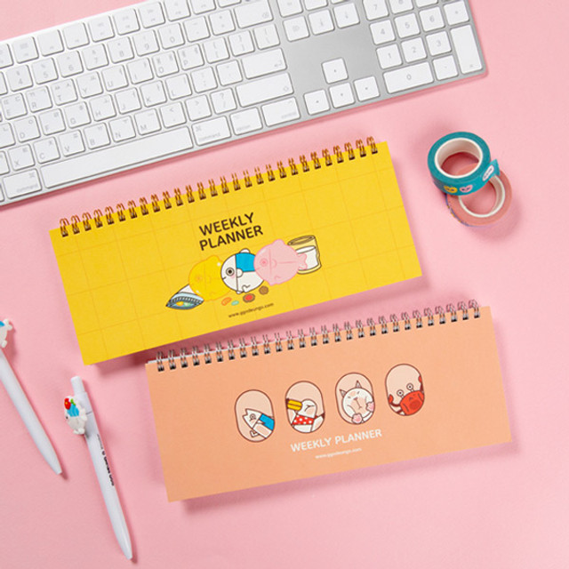 DESIGN IVY Ggo deung o spiral dateless weekly desk planner DESIGN IVY Ggo deung o spiral dateless weekly desk planner